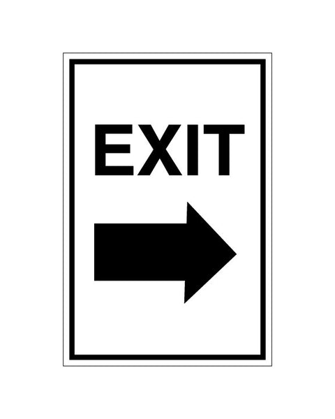 Exit Right Arrow Construction Sign Sign