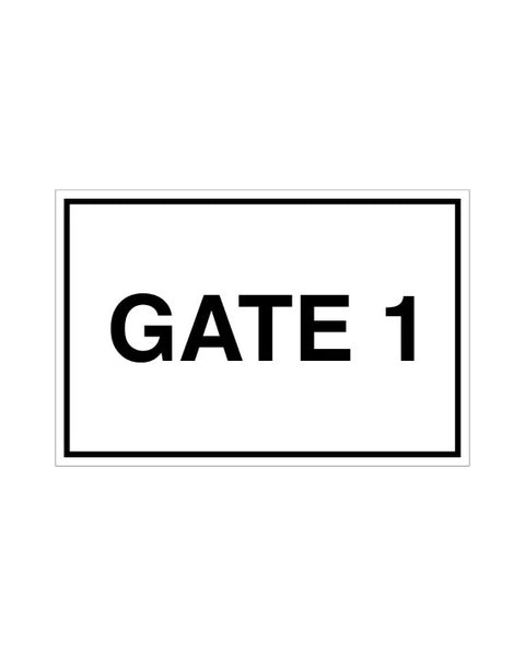 Gate Number Sign for Construction Building