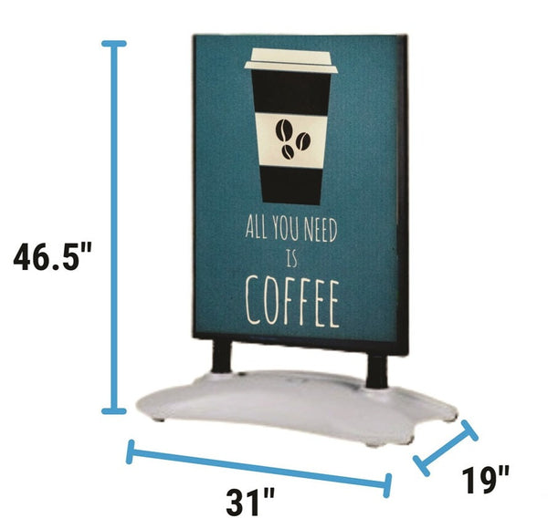 Wind Resistant Sandwich Board