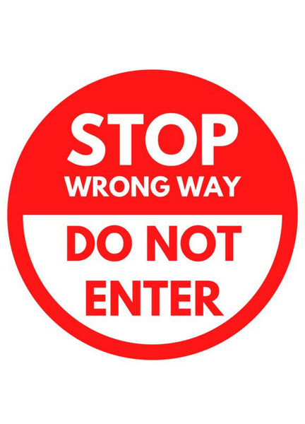 Physical distancing floor sticker DO NOT ENTER 12" Round Surrey Sign Shop