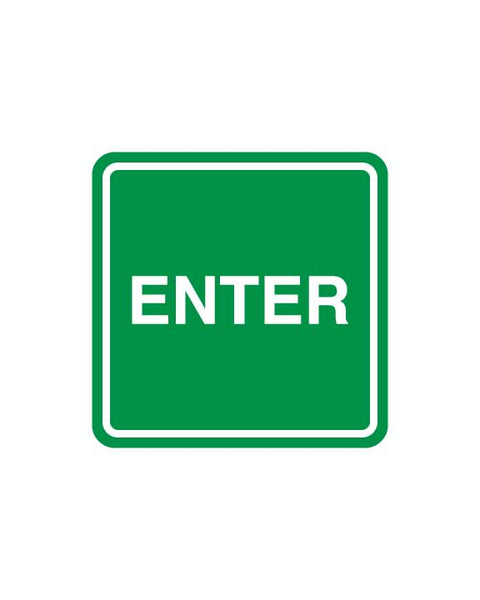 Enter Sign 23"x23" Aluminum Composite - BC Retail Supplies