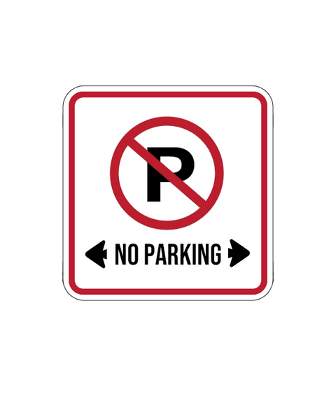 No Parking 3mm 12″x12″ Aluminium Composite - BC Retail Supplies