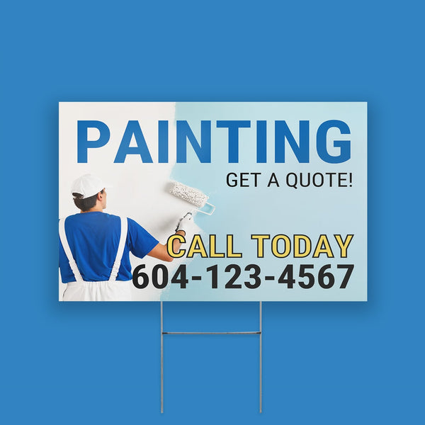 Painting Service Lawn Sign 4mm Coroplast Print - BC Retail Supplies