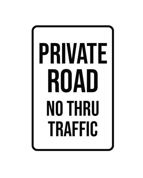 Private Road Sign Aluminum Composite 12”x18”x 3mm - BC Retail Supplies