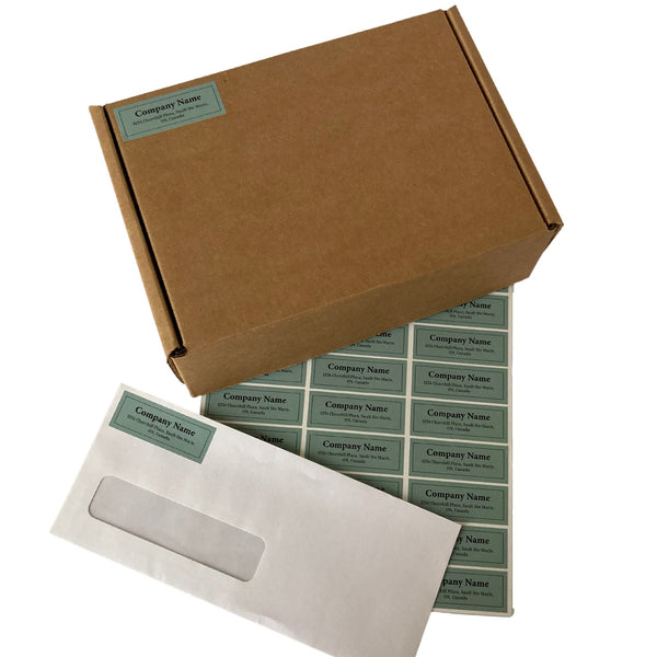 Return Address Custom Mailing Sticker - 1 in x 2.625 in - BC Retail Supplies