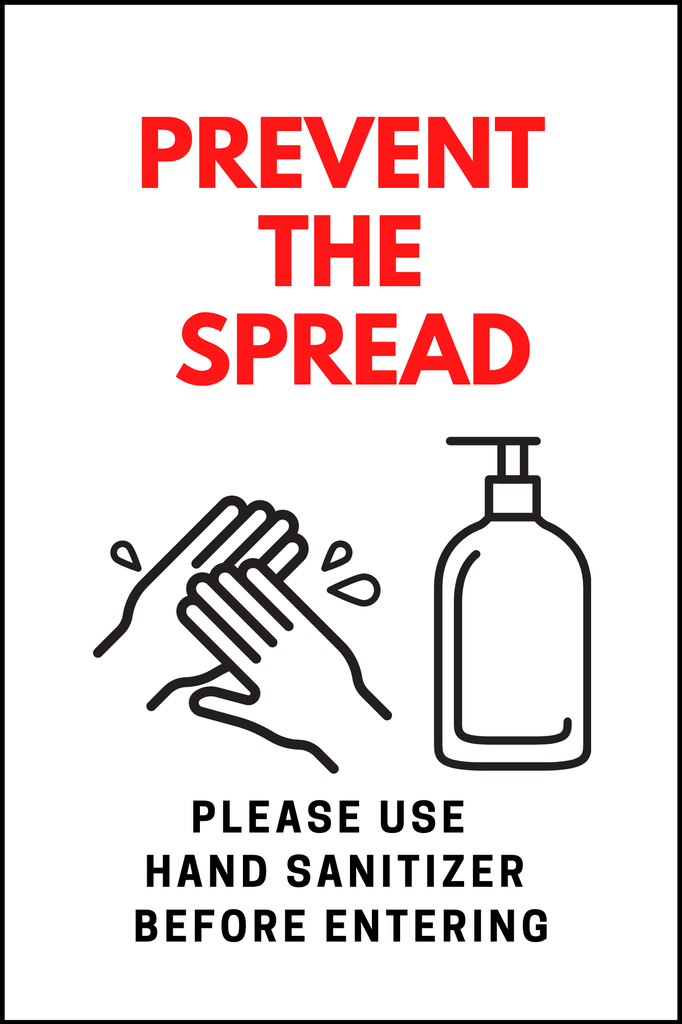 Set of 4 - Health and Safety Signs - 4mm 12"x18" Coroplast - BC Retail Supplies