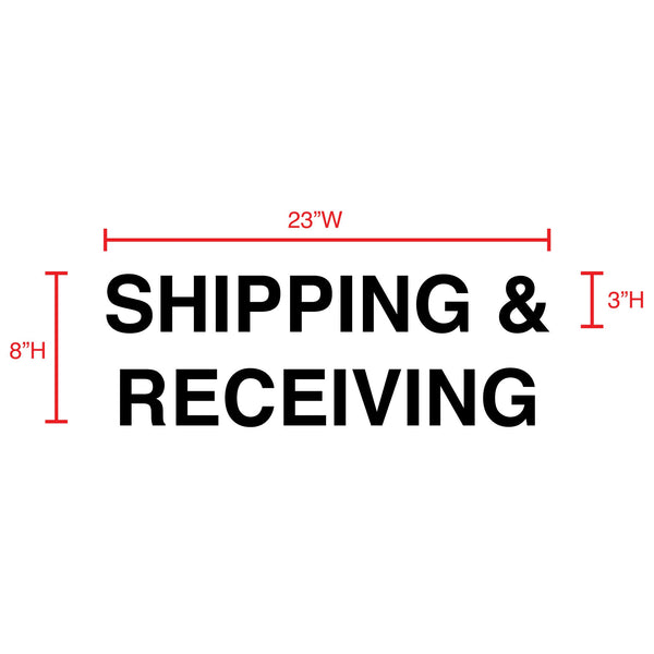 Shipping and Receiving Vinyl Door Decal - Surrey BC