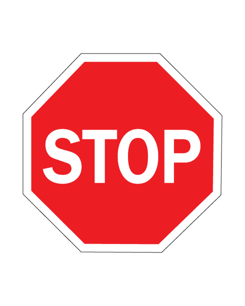 Stop Sign 3mm 24″x24″ Aluminium Composite - BC Retail Supplies