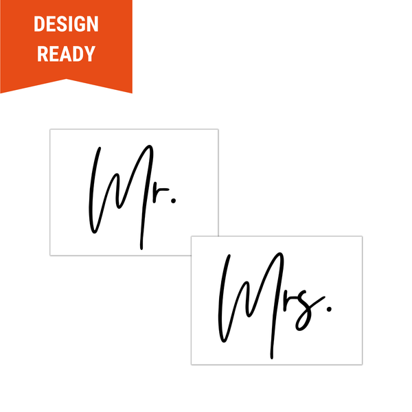 Wedding Chair Sign Mr. and Mrs. - BC Retail Supplies