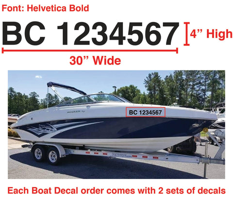 Boat Decals - BC Retail Supplies