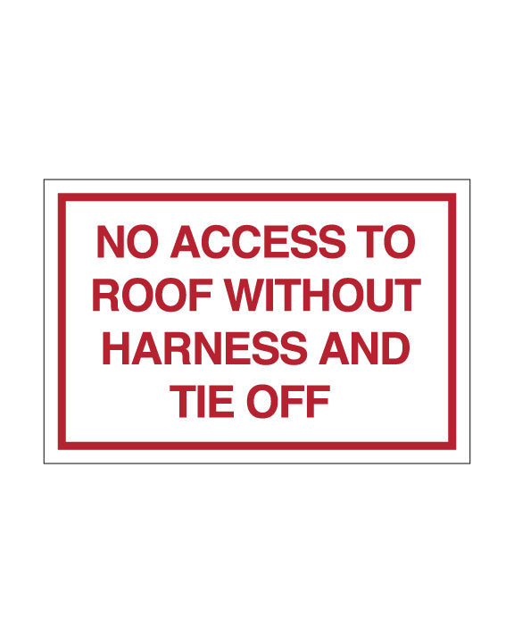 Fall Protection Required Sign 18"x12" 4mm Coroplast - BC Retail Supplies