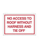 Fall Protection Required Sign 18"x12" 4mm Coroplast - BC Retail Supplies