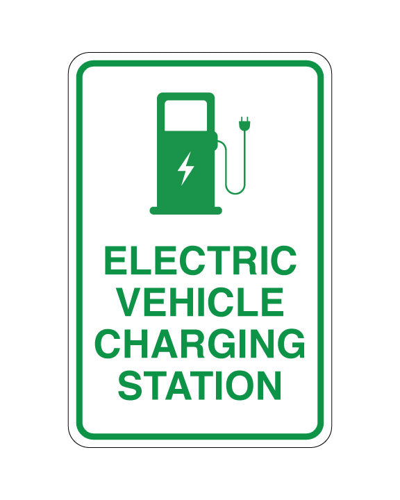 Charging Adapter Sign Electric Vehicle Charging Station Sign 12