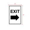 Exit Sign Right Arrow 12x18