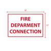 Fire Department Connection Sign 12 x 18
