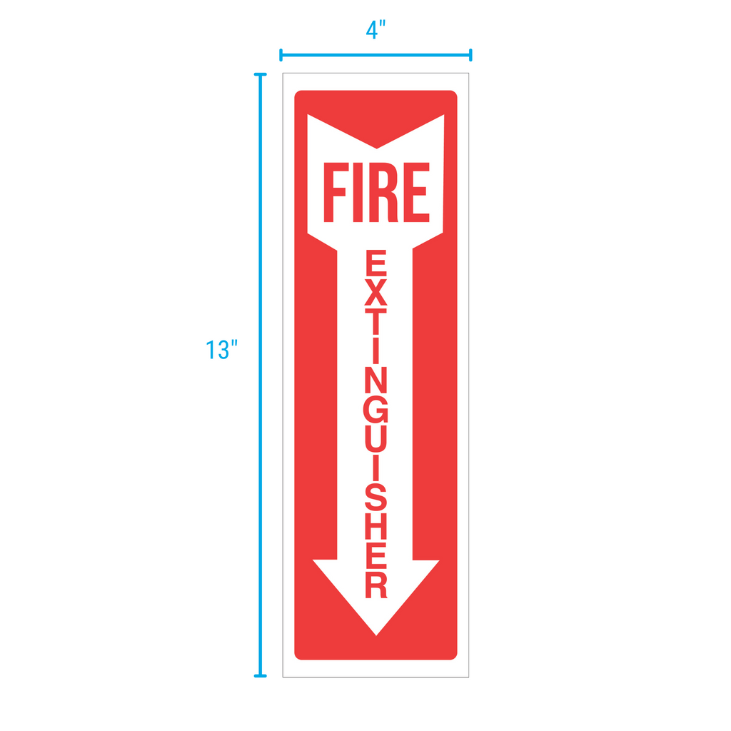 Fire Extinguisher Decal 4" x 13"