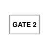Gate Number Construction Sign Print
