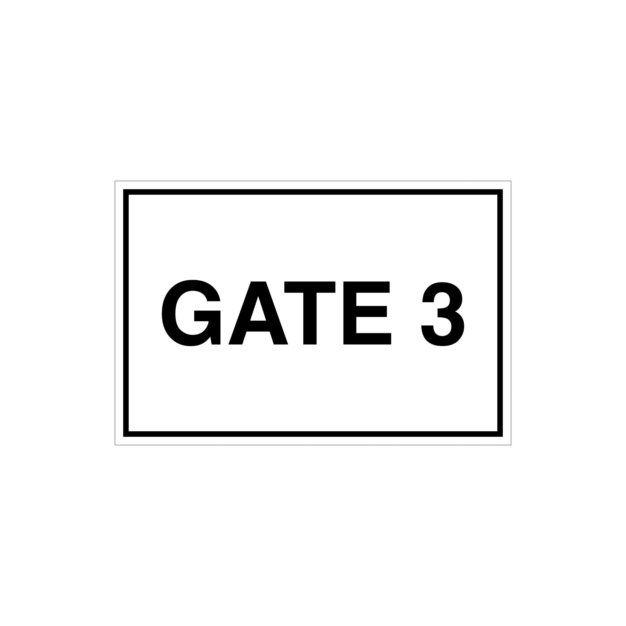 Gate ID Number Signs 18