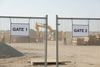 Gate ID numbers on construction fences