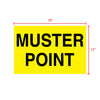 Muster Point Sign Measurement 12x18