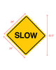 Slow Traffic Sign with Measurements