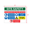 Site Safety Rule Sign Coroplast Print 12" x 18"