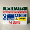 Site Safety Rule Construction Sign Print Coroplast
