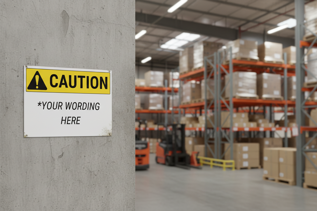 Custom Caution Sign – BC Retail Supplies