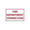 Fire department connection sign 