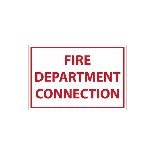 Fire department connection sign 