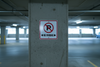 No parking sign at a parking lot