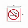 No smoking sign with dimensions on a white background 8x8