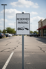 Reserved parking sign at a shopping centre