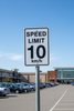 Speed limit sign for parking lot