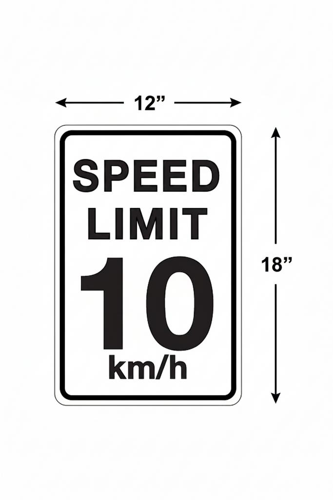 Speed limit sign 12"W x 18"H