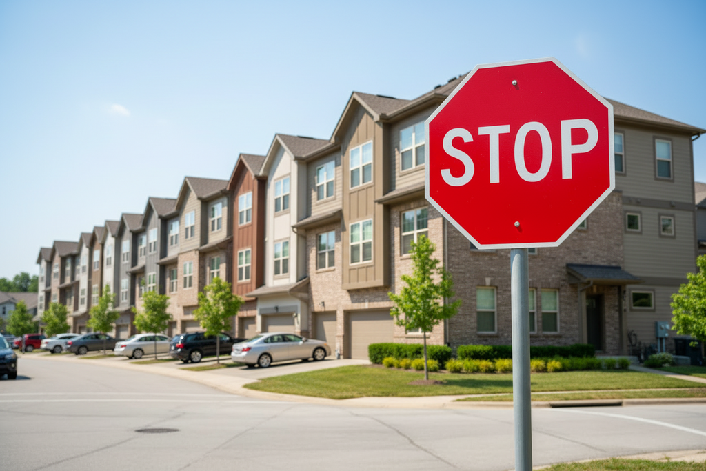 Red stop sign