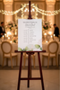 wedding timeline chart on easle at wedding