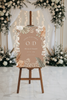 Wedding welcome sign floral and rustic on an easel for a wedding