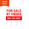 For sale by owner lawn sign 4mm coroplast double sided print - Surrey, Langley, Vancouver BC
