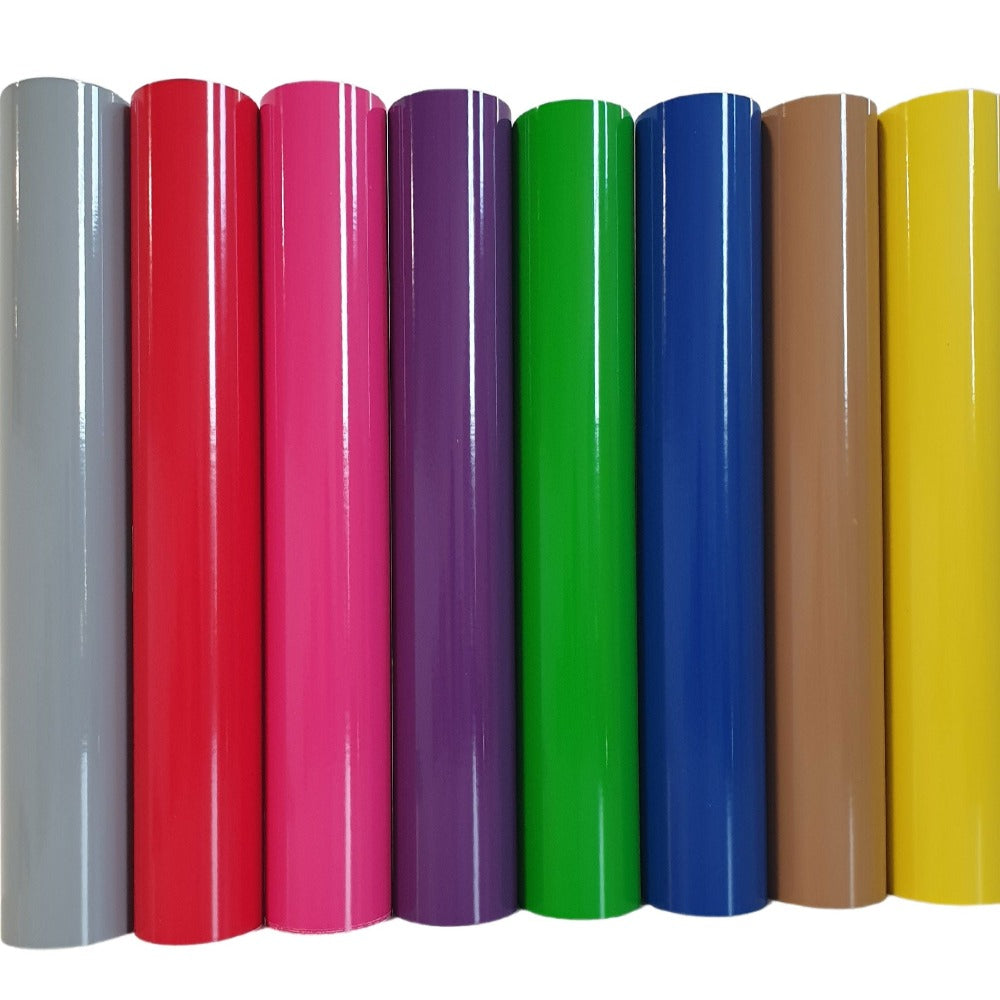 Adhesive Vinyl Roll for Cricut - 9 Standard Colors - 12"x48" - BC Retail Supplies
