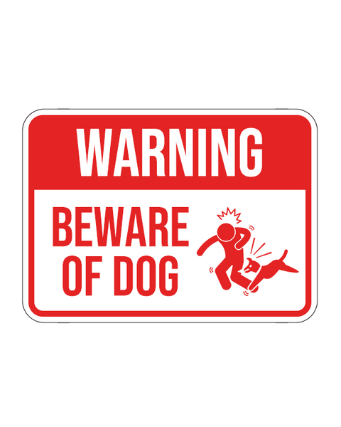 Beware of Dog Sign 4mm 12″x18″Coroplast - Surrey Sign Shop