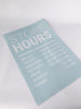 Business Hours Vinyl Window Decal 11"Wx9.5"H - BC Retail Supplies
