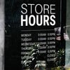 Business Hours Vinyl Window Decal 11"Wx9.5"H 