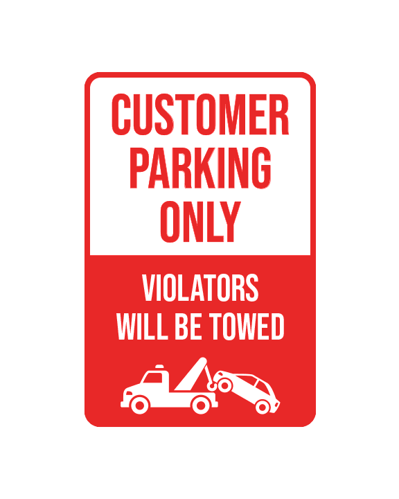 Customer Parking  Sign - Surrey, Langley, Vancouver
