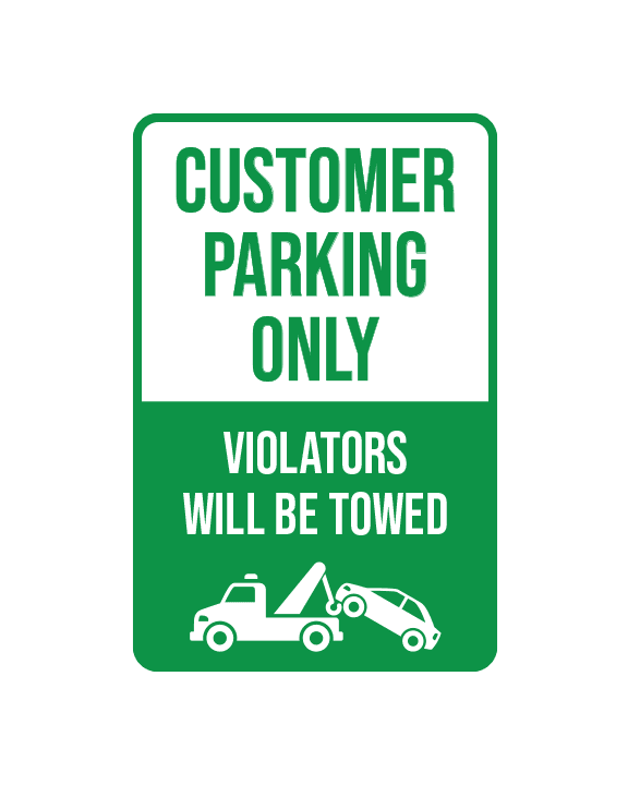 Customer Parking Only Sign Aluminum Composite - Surrey, Langley, Vancouver
