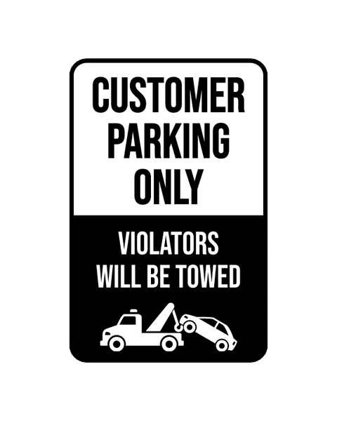 Customer Parking Sign Aluminum Composite - Surrey Print Shop