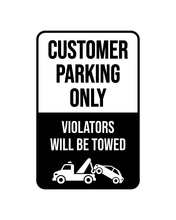 Customer Parking Sign Aluminum Composite - Surrey Print Shop