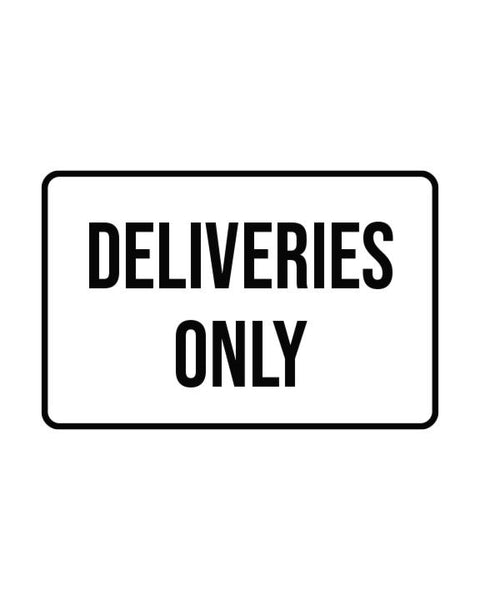 Delivery Sign Aluminum Composite 18”x12”x 3mm - BC Retail Supplies