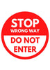 Physical distancing floor sticker DO NOT ENTER 12" Round Surrey Sign Shop