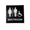 Unisex Restroom Sign Plastic - Vancouver - Black